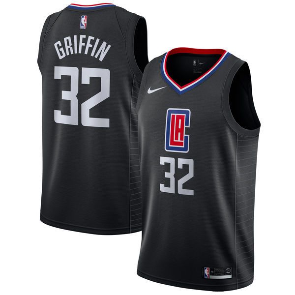 Men Los Angeles Clippers 32 Griffin Black Game Nike NBA Jerseys